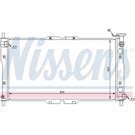 Radiator, motorkoeling NISSENS 66656