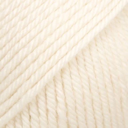 DROPS Daisy Uni Colour - 01 naturel - Merino Garen