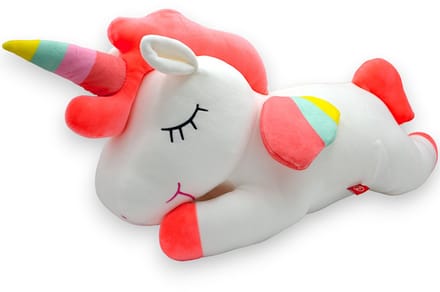 UNUS® Eenhoorn knuffelkussen zijslaapkussen 80cm wit