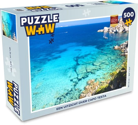 Puzzel Een uitzicht over Capo Testa - Legpuzzel - Puzzel 500 stukjes
