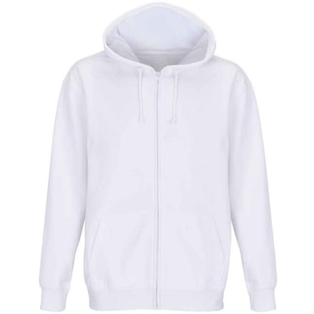 SOLS Unisex Carter Full Zip Hoodie voor volwassenen (Wit)