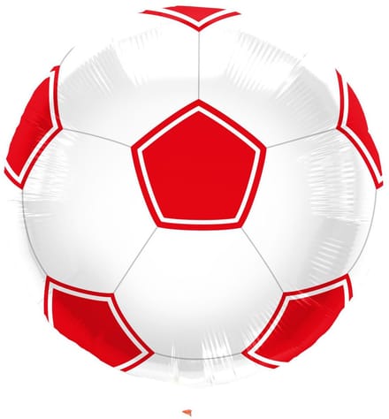 Voetbal Ballon Rood/Wit - 43cm