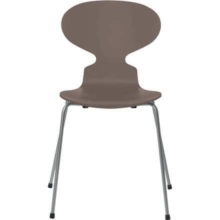 Fritz Hansen Ant Stoel - gelakt - deep clay - zilvergrijs