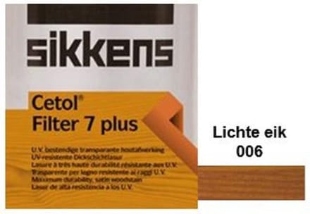 Sikkens Filter 7 plus - Beits - Transparante houtbescherming - uitstekende duurzaamheid - lichte eik - 006 - 5 L