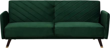 SENJA - Slaapbank 3-zits - Smaragdgroen - Polyester