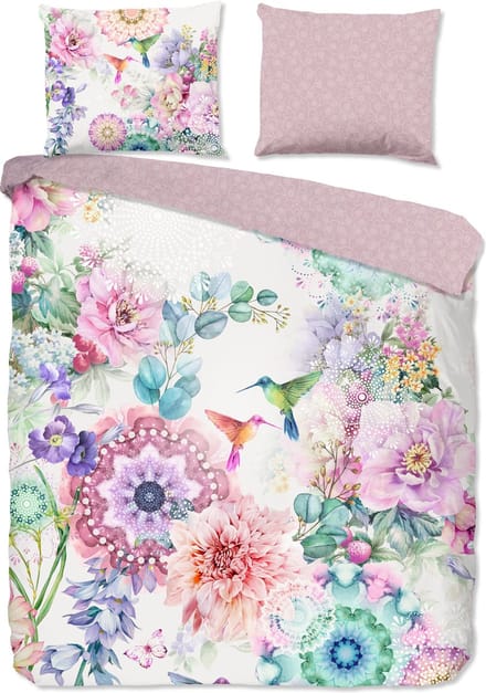 HIP dekbedovertrek mandalas en bloemen - 2 persoons 200x200/220 cm - Multi - 100% Katoen satijn