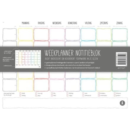 Weekplanner Notitieblok - Rianne van Essen