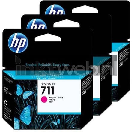 Inktcartridge hp cz135a 711 rood