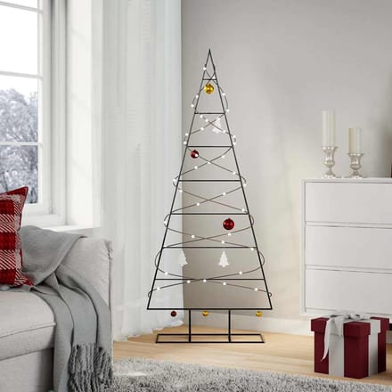 vidaXL - Kerstdecoratie - kerstboom - 150 - cm - metaal - zwart