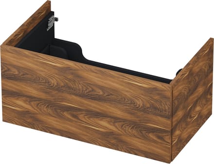 INK wastafelonderkast 1 lade greeploos push to open hout decor 80x45x38cm, noten