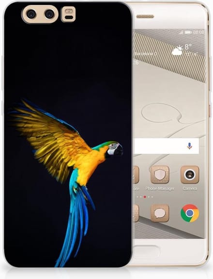 Huawei P10 Plus TPU Hoesje Papegaai