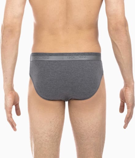HOM HO1 mini briefs slip (1-pack) - herenslip met horizontale gulp - grijs