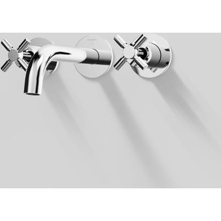 Steinberg Series 250 3-hole washbasin faucet 1902 for wall mounting