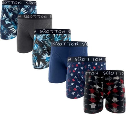 Heren boxershorts - SQOTTON® - 6 stuks - Native American Style - Maat XXL