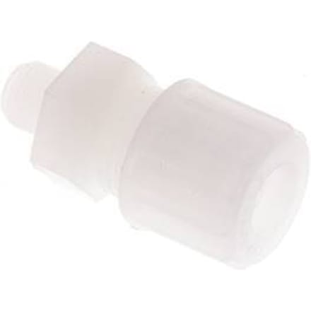10x8mm & G1/8'' PVDF Rechte Knelfitting Buitendraad 10bar