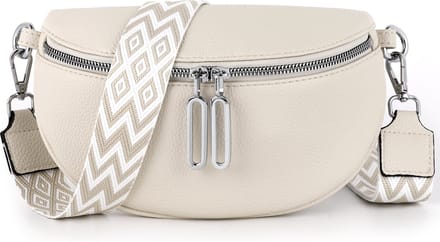TAN.TOMI Dames Schoudertas – Damestas – Trendy Crossbody & Heuptas – Kleine Schoudertas – Verstelbare Bag Strap – Stijlvol & Functioneel – Perlweiss