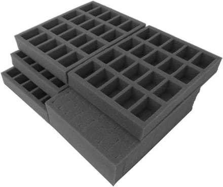 Figure Case Tray Set - Miniature Transport - Model Opslag - Verstelbare Compartimenten - 80mm Diep - Zwart