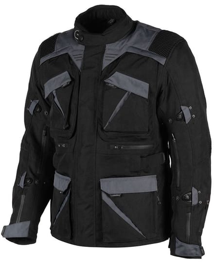 DXR Motorjas - Capetown Touring - Zwart/Blauw Grijs - XL