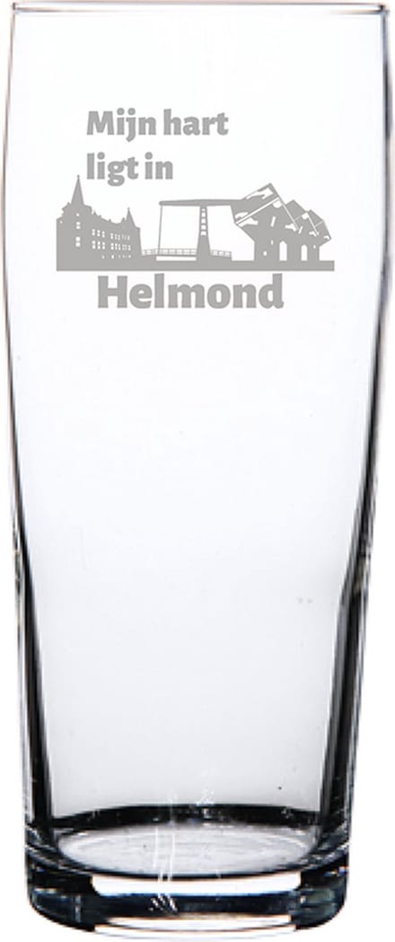 Gegraveerde bierfluitje 19cl Helmond