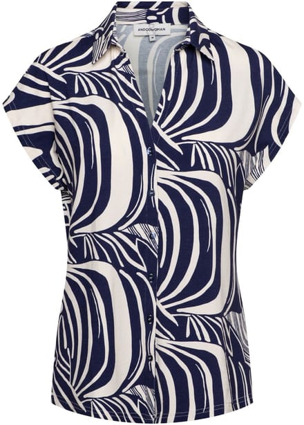 &Co Woman &co women blouse valetta weave blue multi