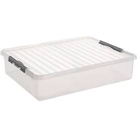 Opbergdoos Sunware Q-line - deksel - sluitclips - L 800 x B 500 x H 180 mm - 60 l