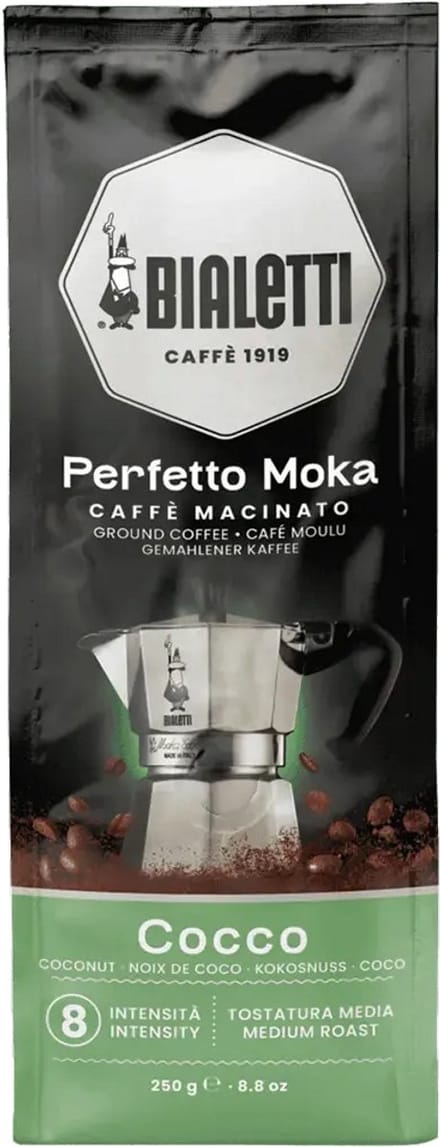 Bialetti Perfetto Moka Cocco - Gemalen Koffie - 250 gram