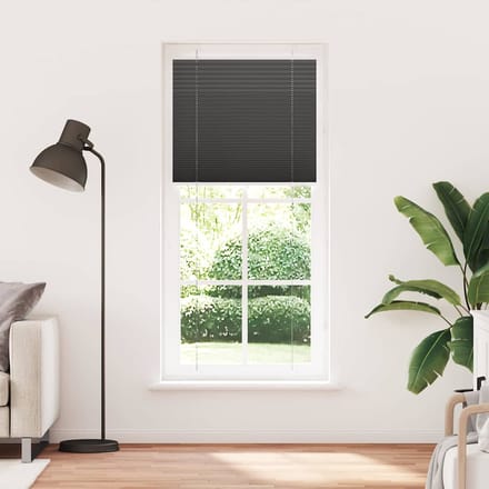 vidaXL - Plissé - rolgordijn - 95x200 - cm - stofbreedte - 94,4 - cm - polyester - zwart