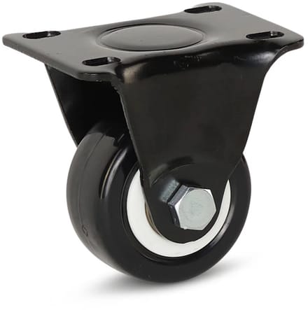 Zwart PU bokwiel - 50mm - 60kg