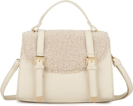 Giuliano kunstlederen handtas Paige - Teddy - Messenger - Mini - Beige - Dames