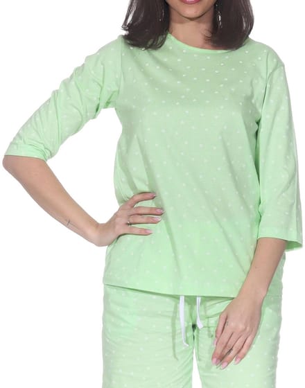 Damespyjamashirt met lange mouwen mix & match