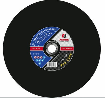 Andre Pro Line Standard - Doorslijpschijf - 400mm - 4,0mm - Voor Metaal