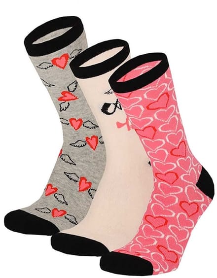 Heren Sokken Hartjes Valentijn Giftbox - Maat One size