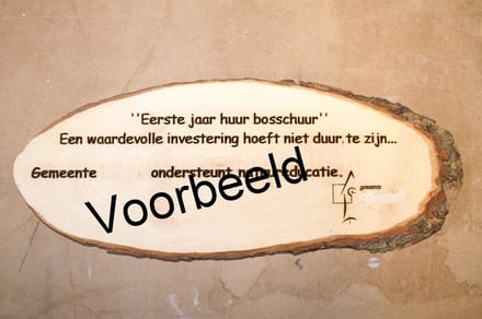 Houten Naambord - 25-28 cm - Ovaal - Gepersonaliseerde Tekst