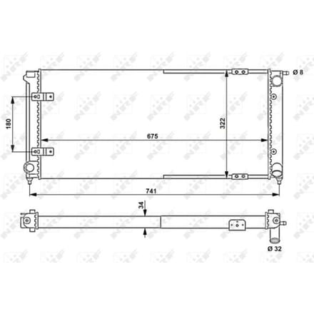 Radiator, motorkoeling NRF 58712