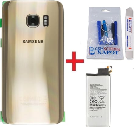 Achterkant + Batterij Geschikt voor Samsung Galaxy S7 – Premium – Goud
