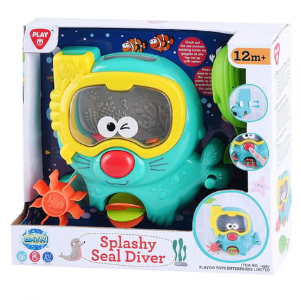 Play badspeelgoed zeehond met duikbril - interactief waterspeelgoed.