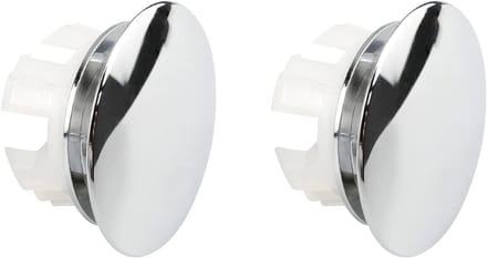 Stainless Steel Overflow Cover, 2 Pieces, Overflow Cover, Chrome Plated, for Bathroom, Kitchen, Sink Replacement