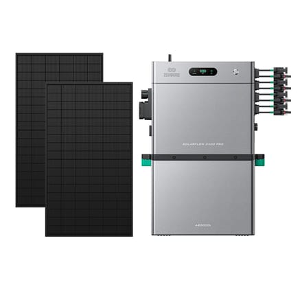 Zendure SolarFlow 2400 Pro - SolarFlow 2400 Pro (2.4 kWh) / 1*AB3000L (2.88 kWh) / 2*450W Bifacial Panel (1170Wp Max)