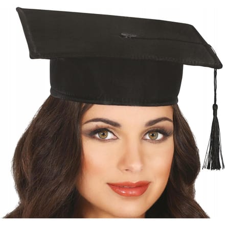 Zwarte Afstudeerpet Student Baret Schoolafsluiting Student
