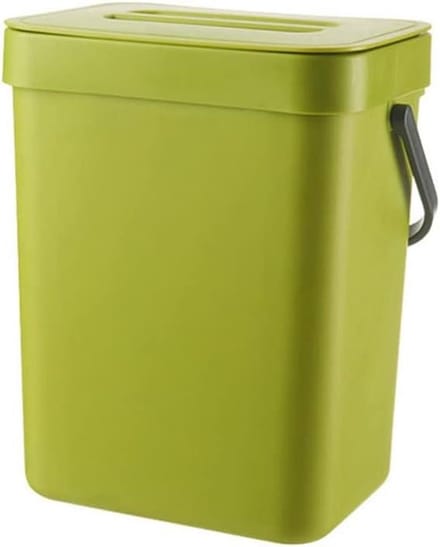 Keuken Compostbak - Afvalbak GFT - Afval Scheiden - Drukring Ontwerp - 3 Liter - Groen