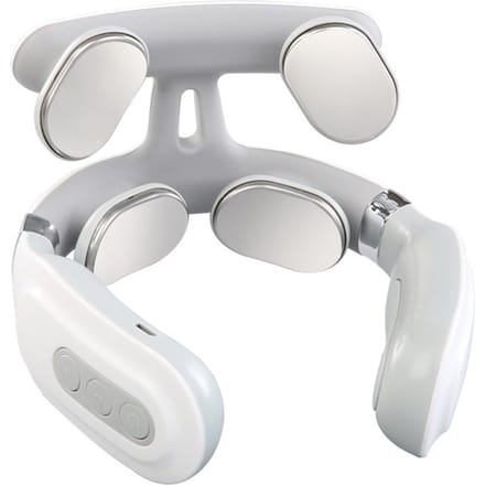 4-koppige cervicale wervelkolomstimulator Krachtaanpassing USB oplaadbare intelligente pulsverwarming nek wit