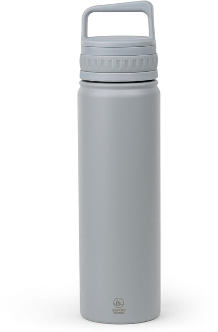 Leopold Vienna - Drinkfles Moshi to-go beker thermosfles - dubbelwandig RVS - grijs