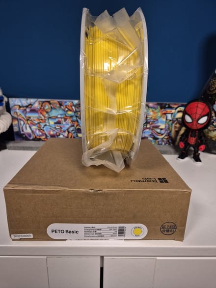 Bambu Lab PETG Basic 3D Printer Filament - 1.75mm - 1kg - Yellow (Geel) - Incl. Spool