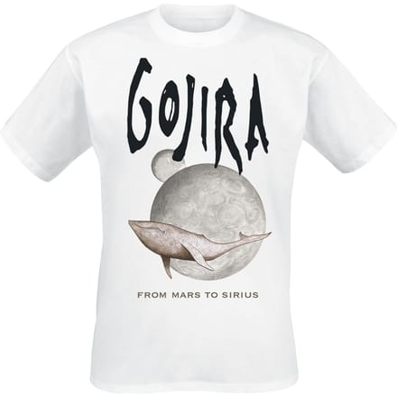 Gojira T-shirt - Whale From Mars - S tot XXL - voor Mannen - wit