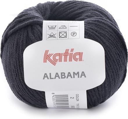 Katia Alabama - 02 zwart - Katoen/Acryl Garen