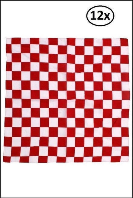 12x Zakdoek / bandana Brabant 56x56 cm