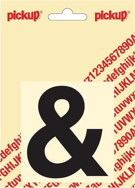 Pickup plakletter Helvetica 80 mm - zwart &