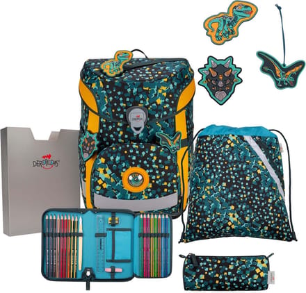 DerDieDas ErgoFlex Easy - Schooltas Set 5tlg. 950 g (Dino Time)