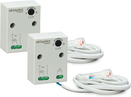 2 Stuks Roze Inbouw Schemerschakelaar Buiten met Externe Sensor IP65 230V