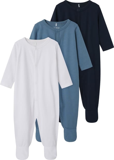 NAME IT - TBMSLEEPSUIT 3P FEET SOLID NOOS - Baby - Pyjamas